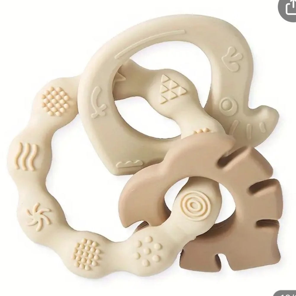 Anti-eating Hand Rabbit Shape Teether Food Grade Silicone Teething Toy, baby